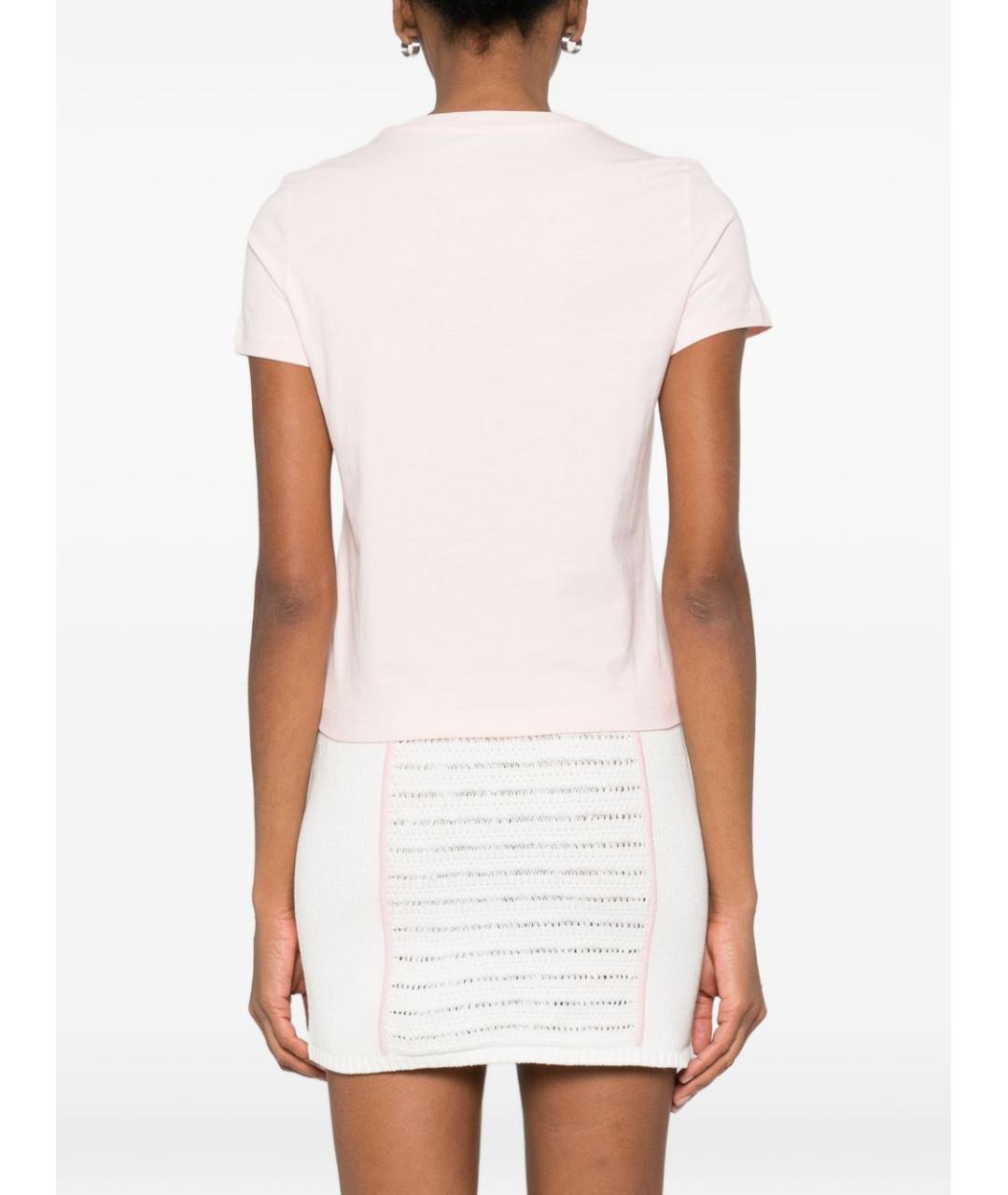 CASABLANCA Розовая хлопковая футболка, фото 4