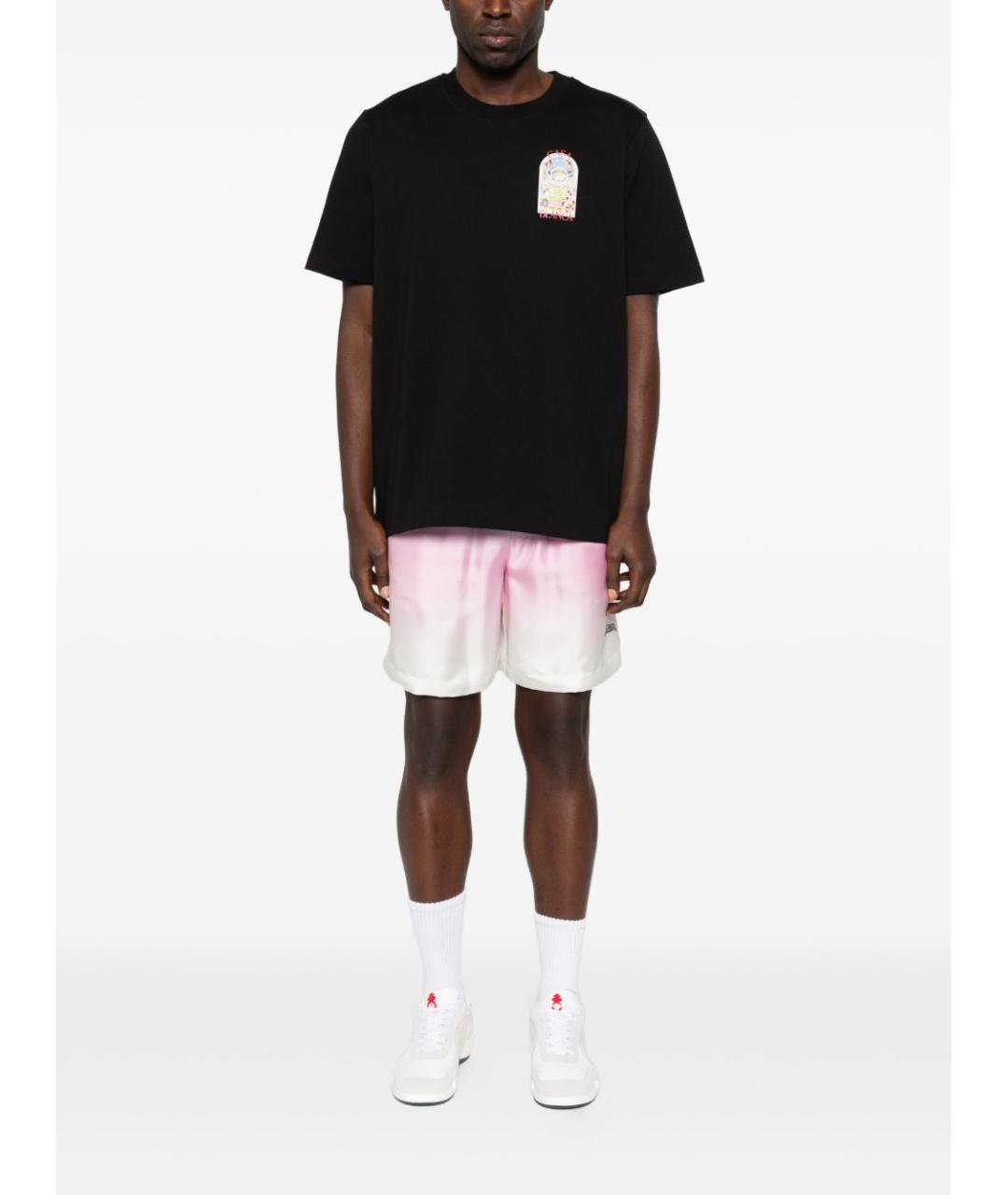 CASABLANCA Черная хлопковая футболка, фото 4