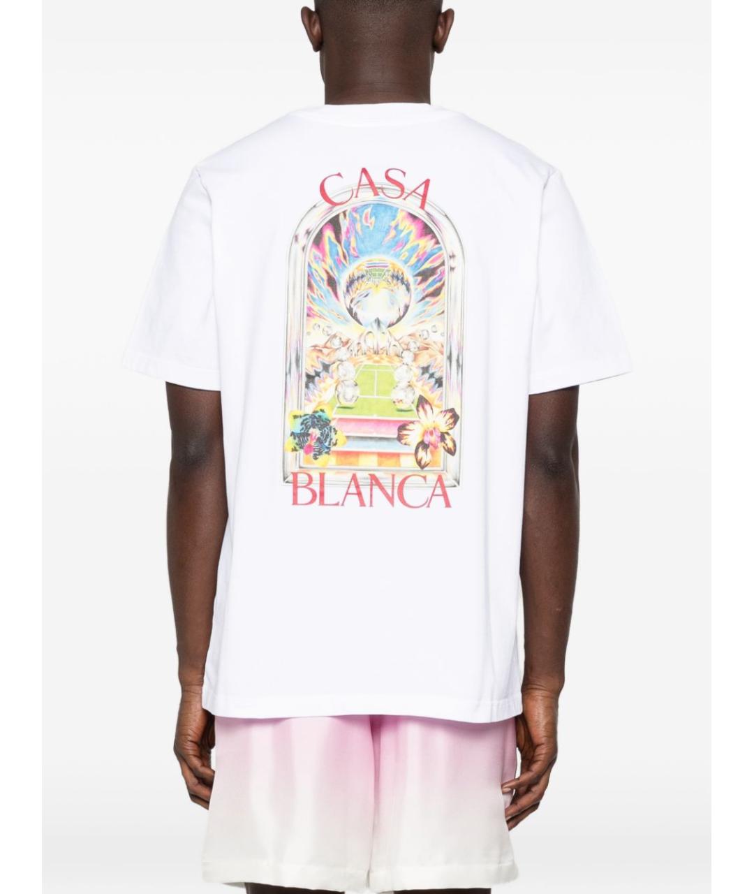 CASABLANCA Белая хлопковая футболка, фото 5