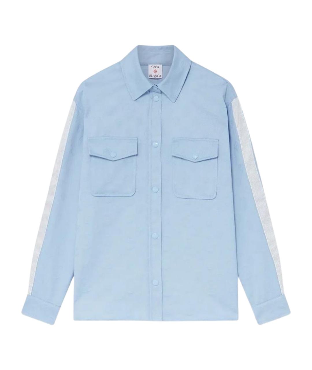 CASABLANCA Синяя хлопковая рубашка, фото 1