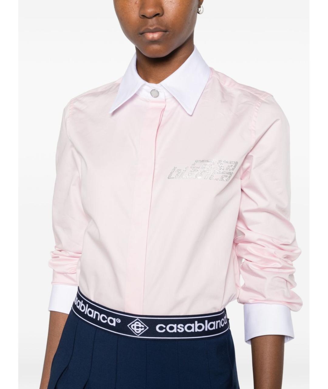 CASABLANCA Розовая хлопковая рубашка, фото 4