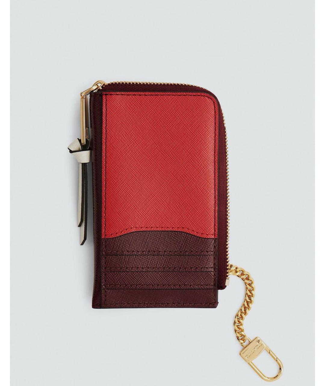 MARC JACOBS Бордовый кожаный кошелек, фото 5