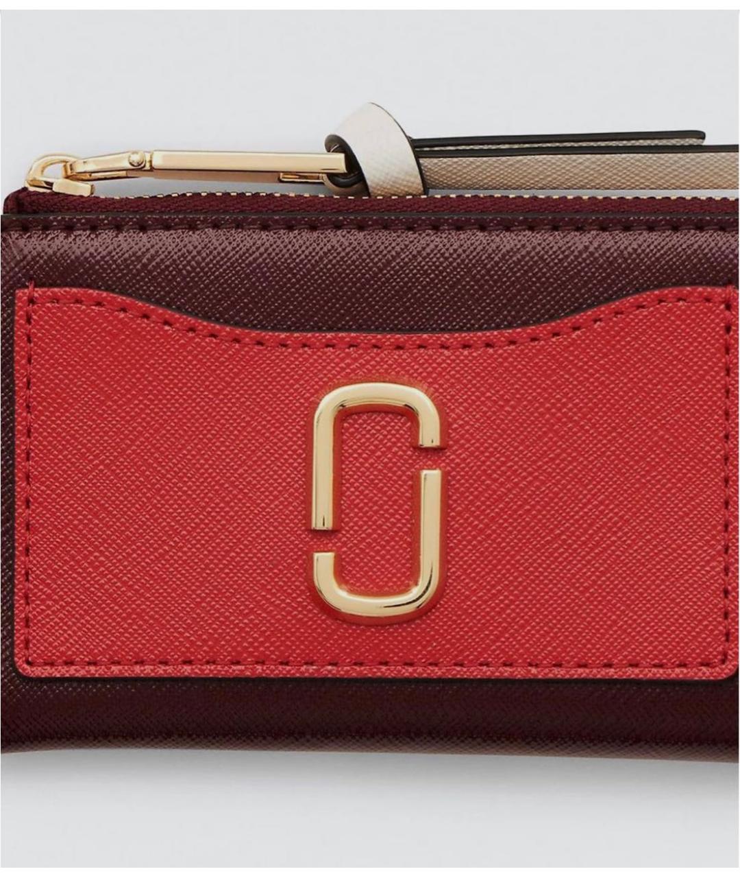 MARC JACOBS Бордовый кожаный кошелек, фото 4