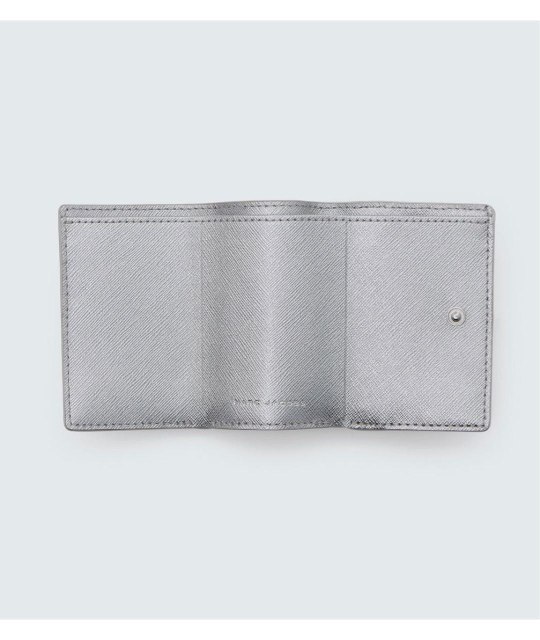MARC JACOBS Серебрянный кожаный кошелек, фото 4
