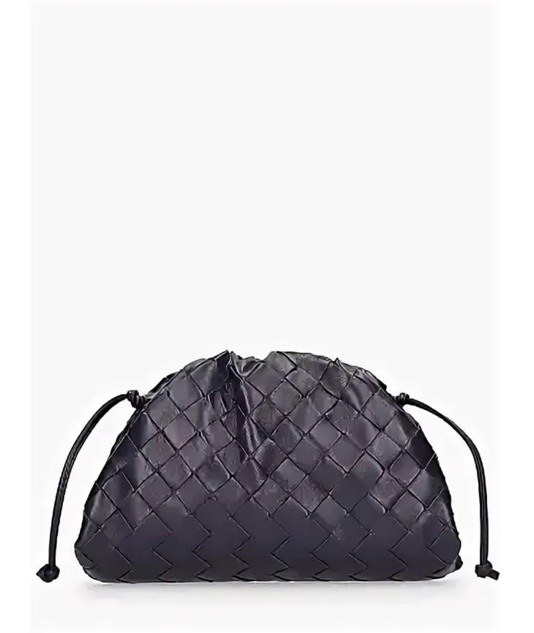 BOTTEGA VENETA Черная кожаная сумка через плечо, фото 7