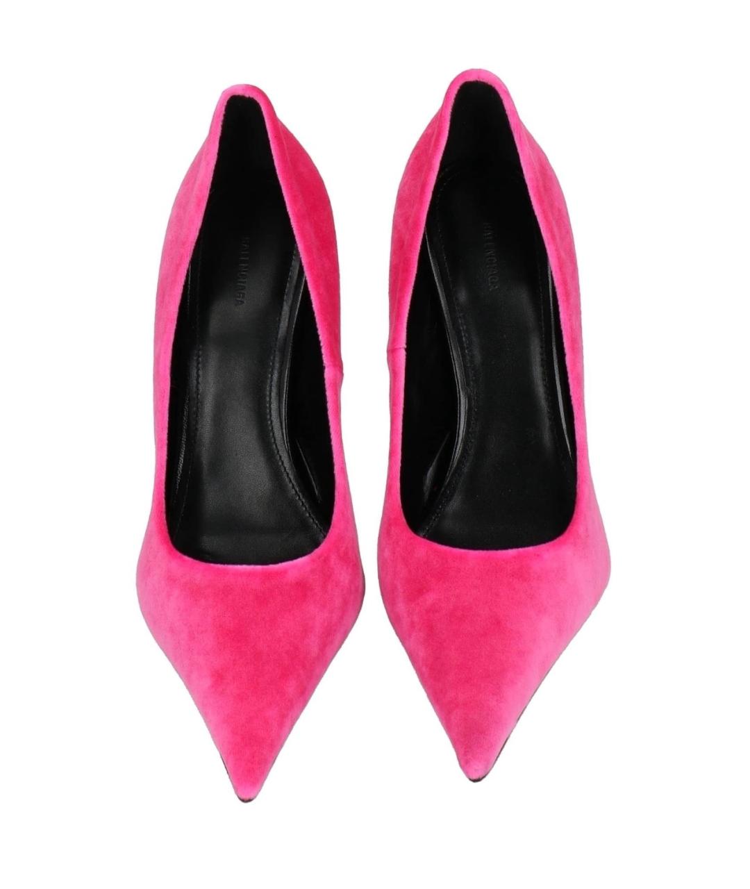 BALENCIAGA Розовые бархатные туфли, фото 3