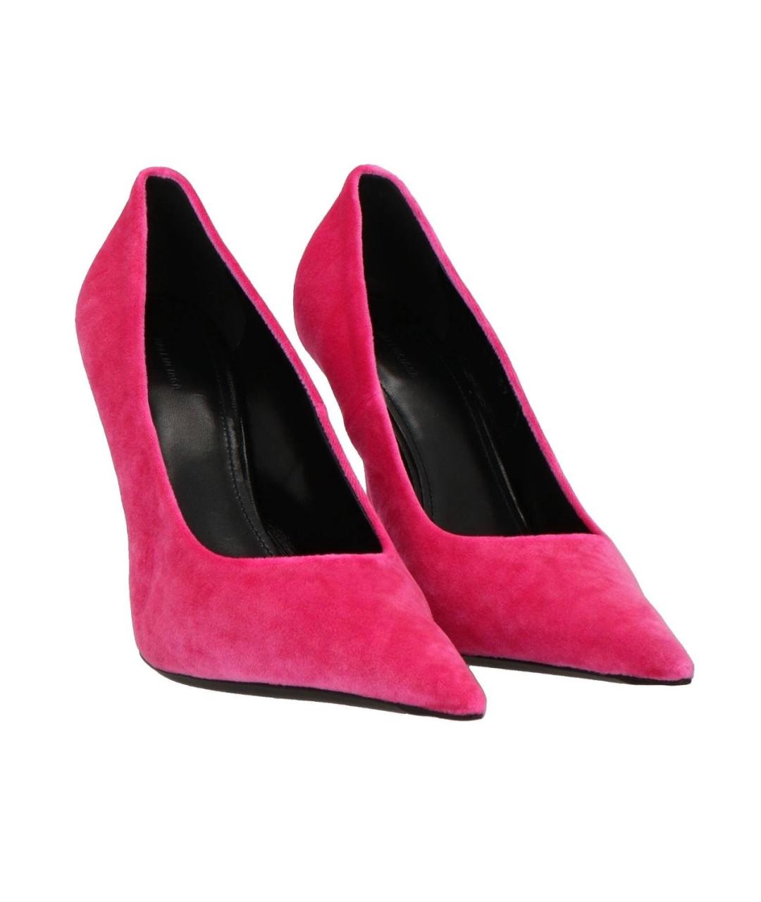 BALENCIAGA Розовые бархатные туфли, фото 2