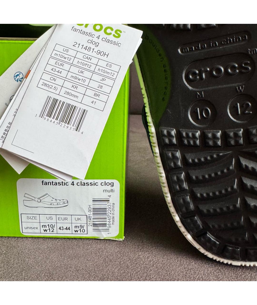 CROCS Голубые резиновые шлепанцы, фото 6