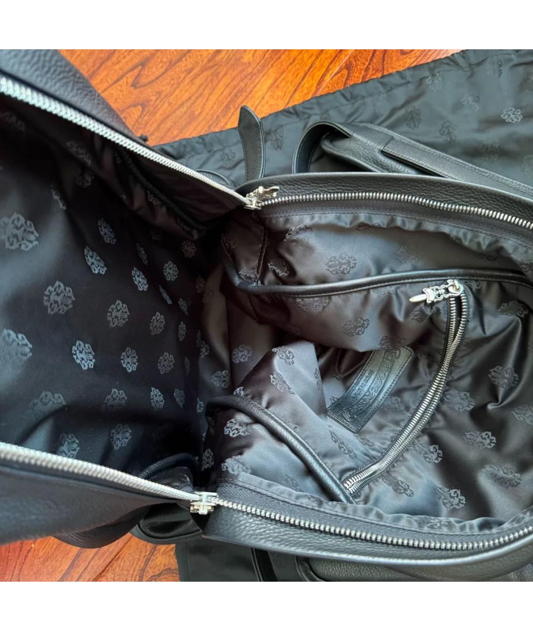 CHROME HEARTS Черный кожаный рюкзак, фото 4