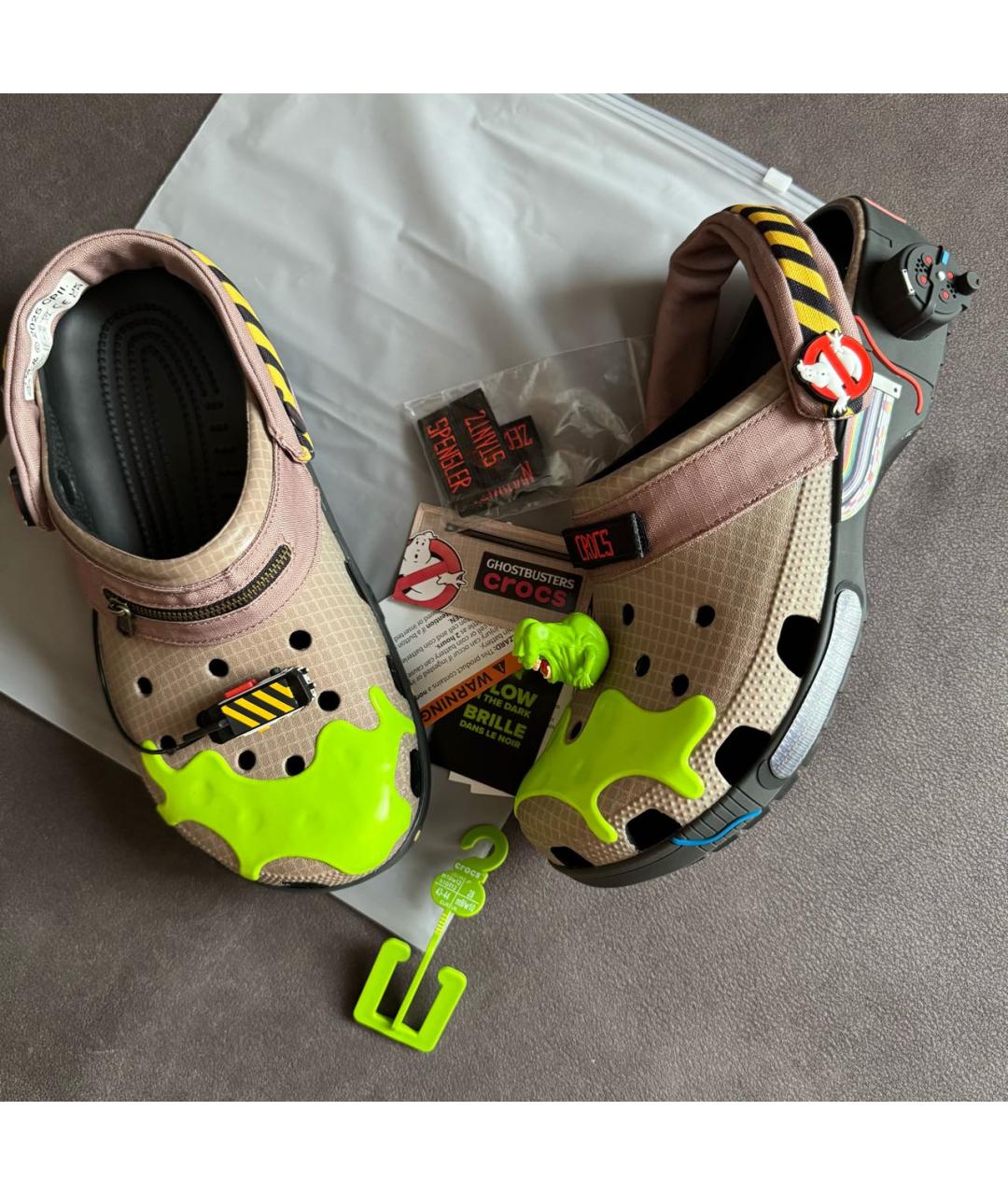 CROCS Бежевые резиновые шлепанцы, фото 5