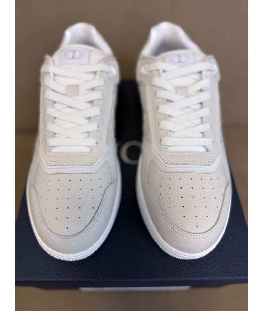 CHRISTIAN DIOR Белые кожаные низкие кроссовки / кеды, фото 2
