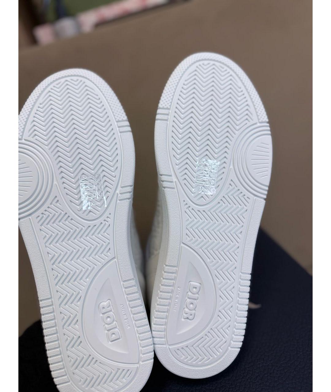 CHRISTIAN DIOR Белые кожаные низкие кроссовки / кеды, фото 5