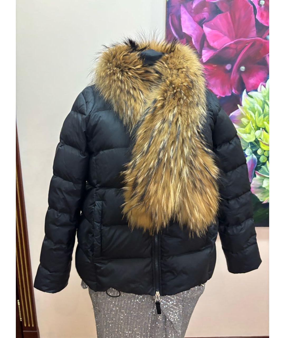 TWIN-SET Черный полиэстеровый пуховик, фото 5