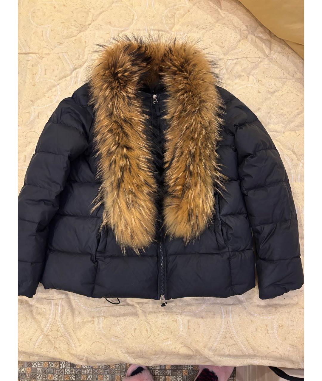 TWIN-SET Черный полиэстеровый пуховик, фото 6