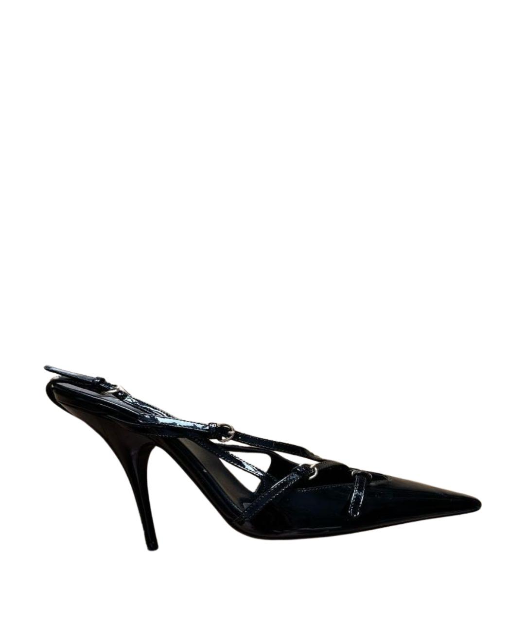 MIU MIU Черные туфли из лакированной кожи, фото 1