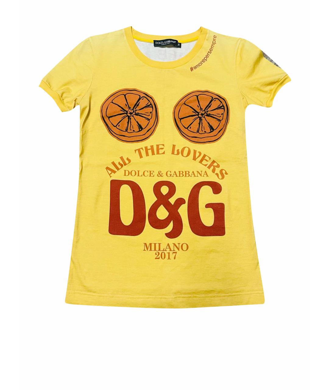 DOLCE&GABBANA Желтая футболка, фото 6