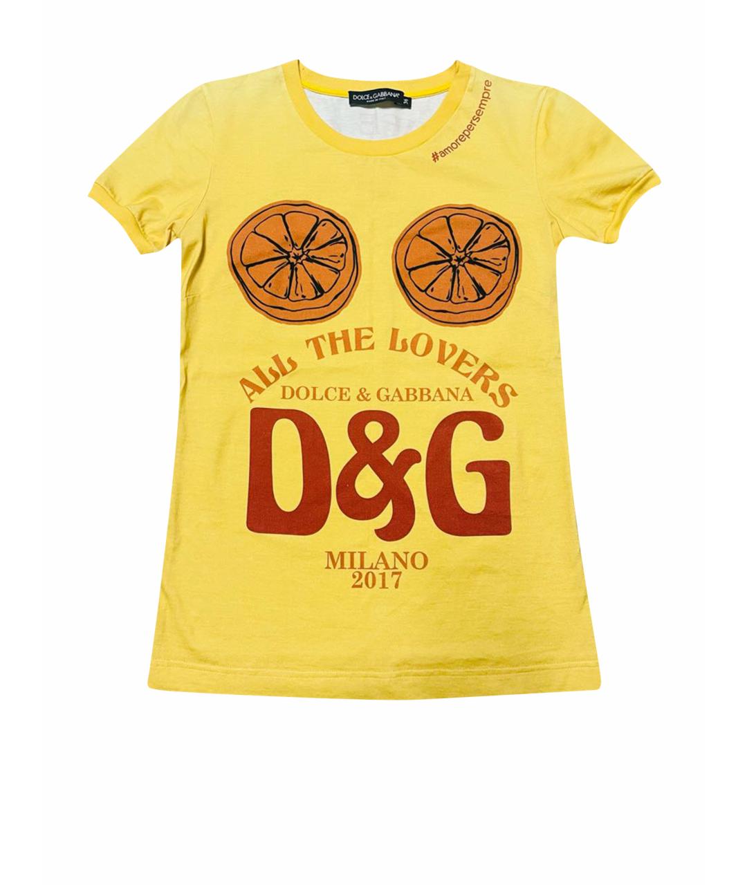 DOLCE&GABBANA Желтая футболка, фото 1