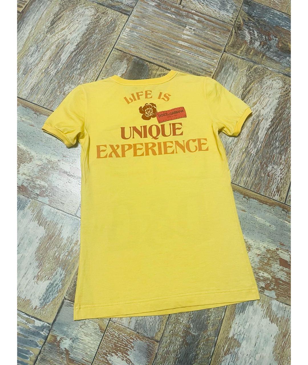 DOLCE&GABBANA Желтая футболка, фото 4