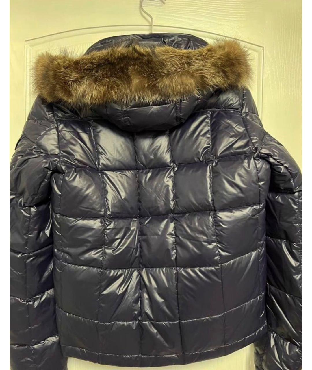 MONCLER Темно-синий пуховик, фото 5