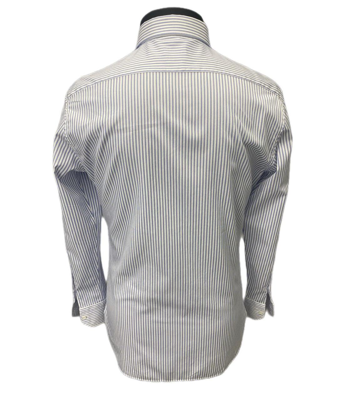 ZEGNA Синяя хлопковая классическая рубашка, фото 2