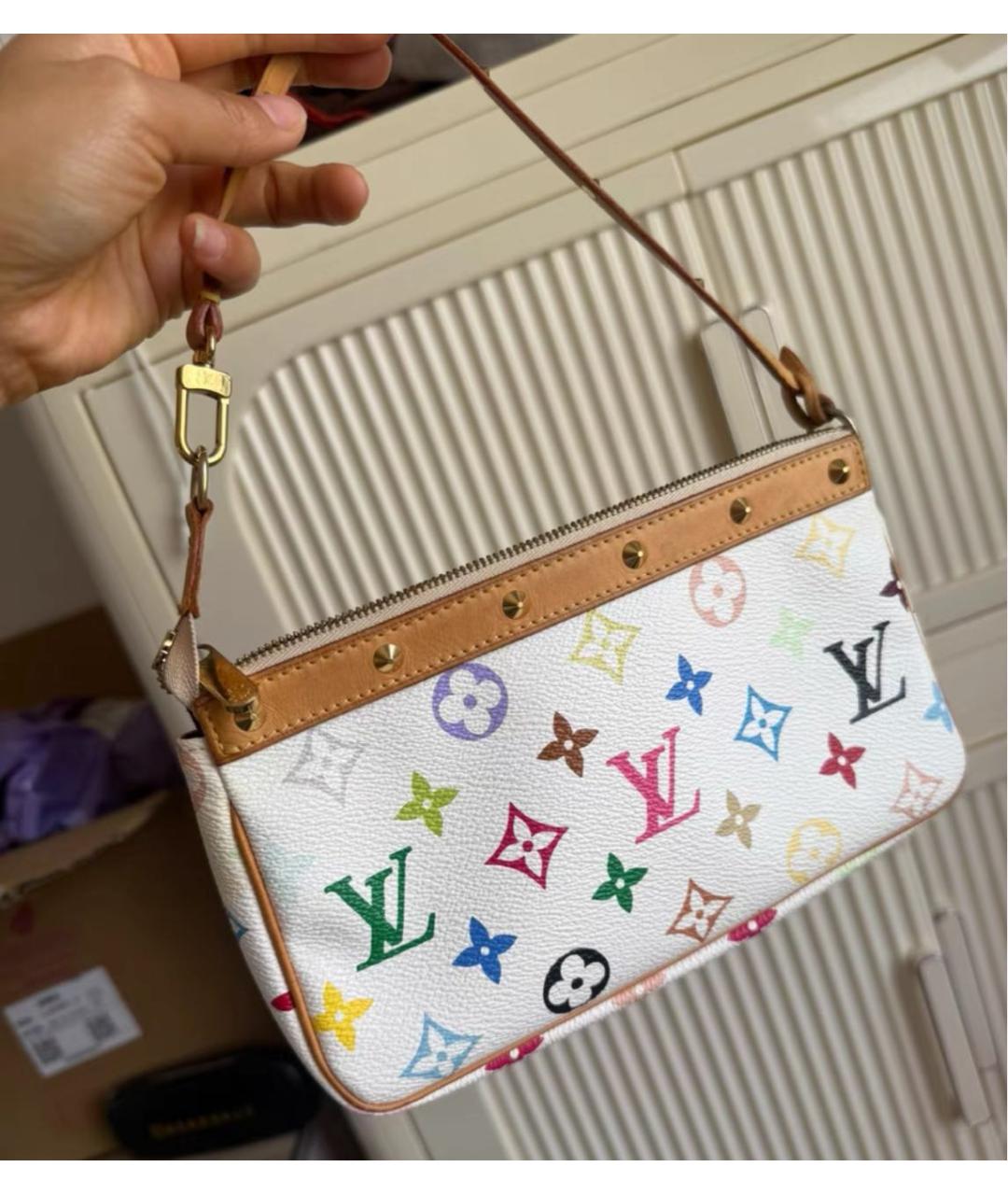 LOUIS VUITTON Белая сумка через плечо, фото 3