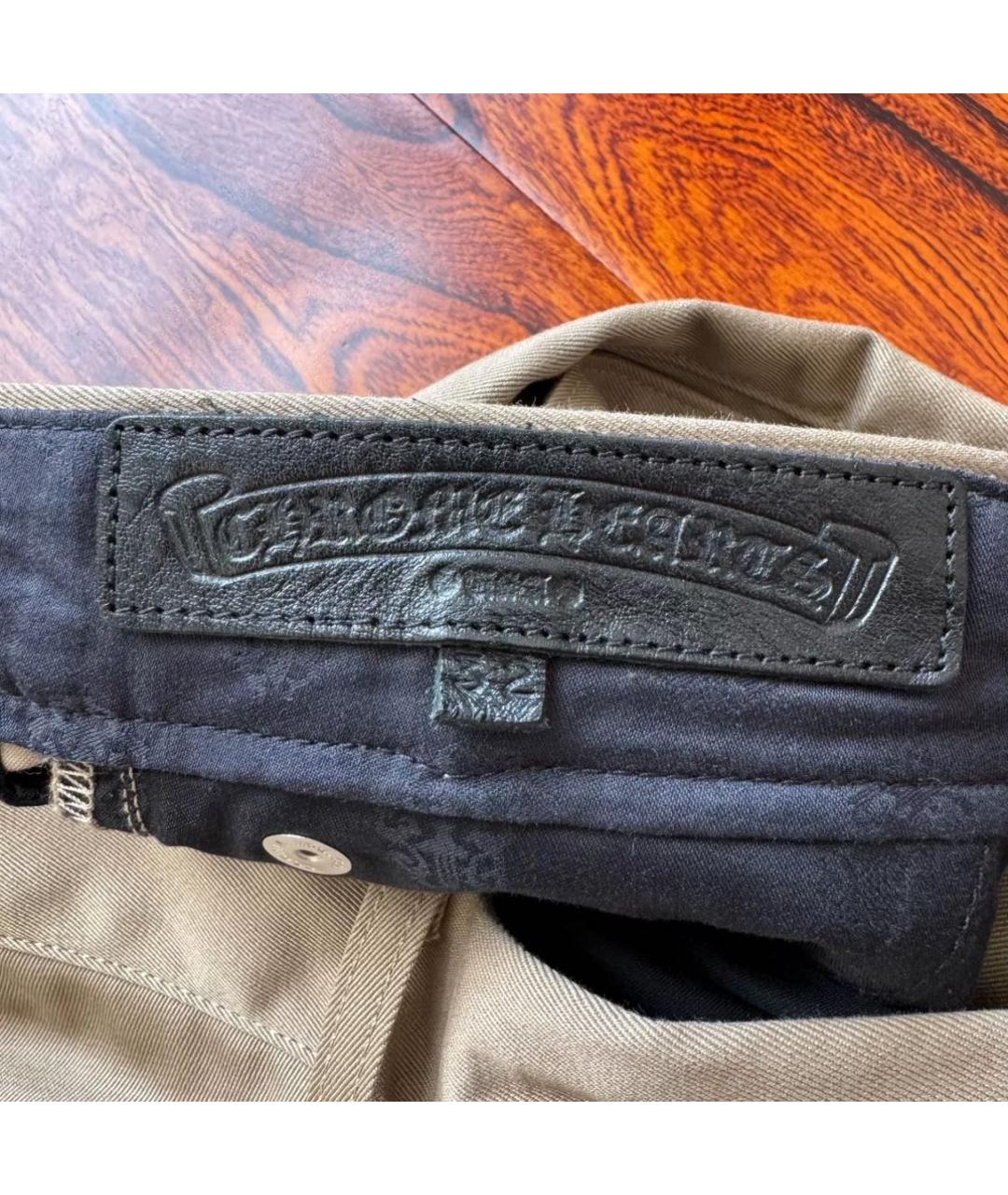 CHROME HEARTS Бежевые брюки чинос, фото 5