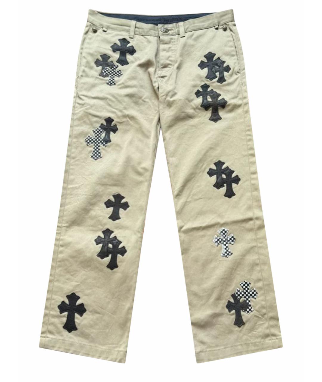 CHROME HEARTS Бежевые брюки чинос, фото 1