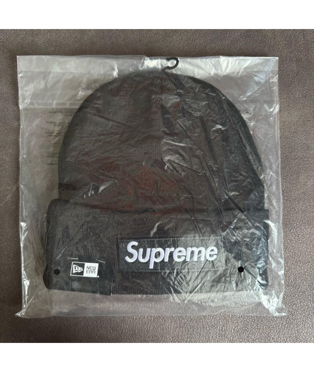 SUPREME Черная синтетическая шапка, фото 2