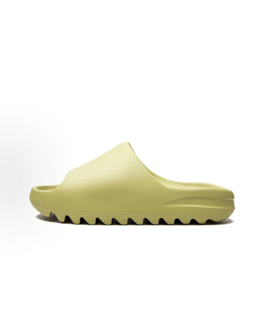 ADIDAS YEEZY Зеленые резиновые шлепанцы, фото 3