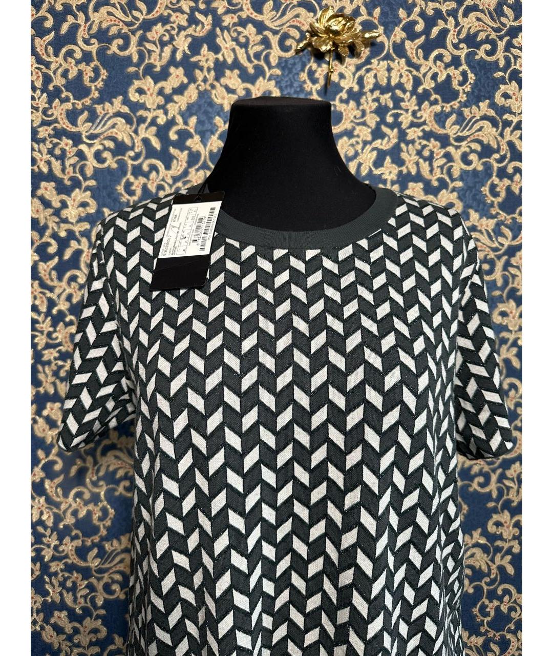 MAX MARA Антрацитовое вискозное повседневное платье, фото 4