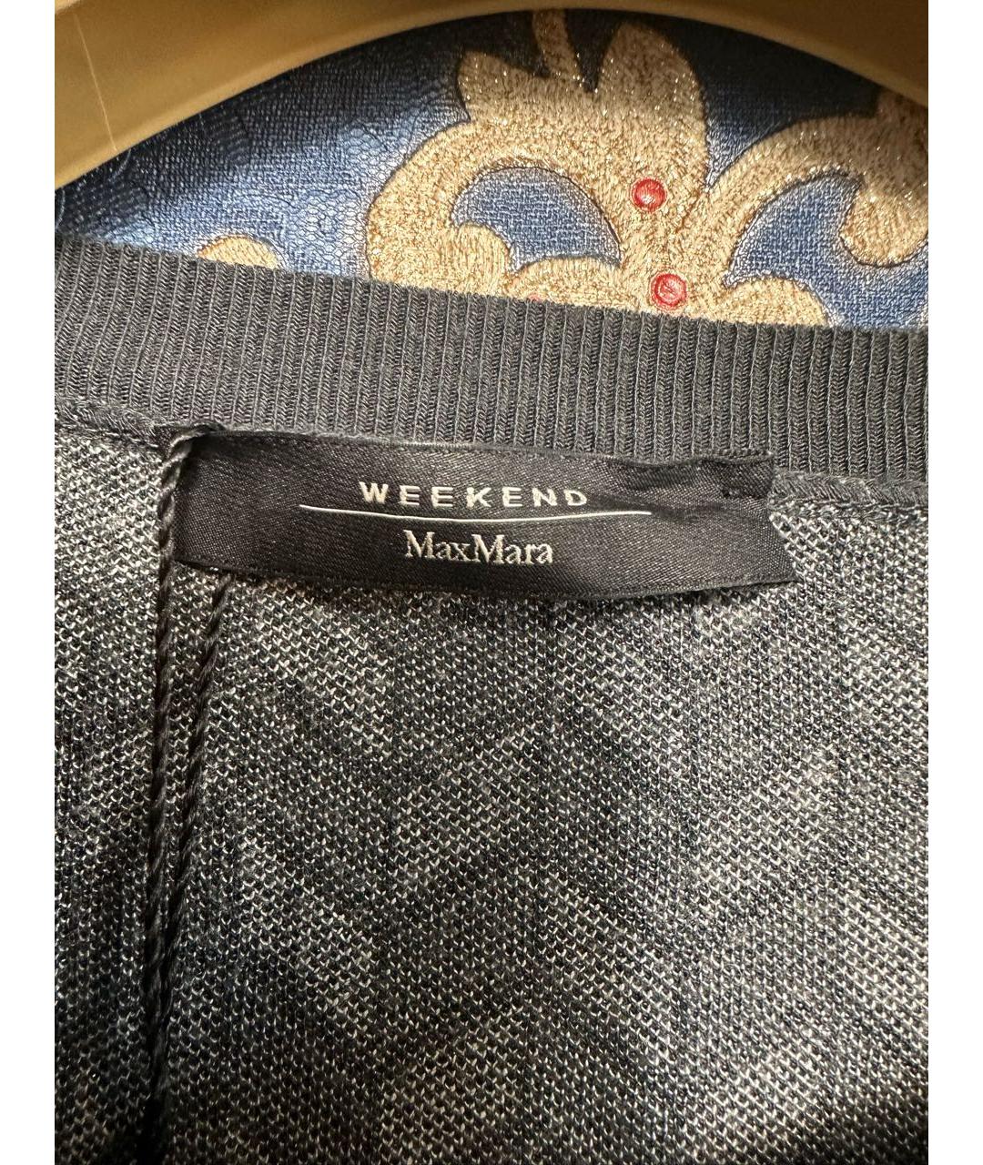 MAX MARA Антрацитовое вискозное повседневное платье, фото 7