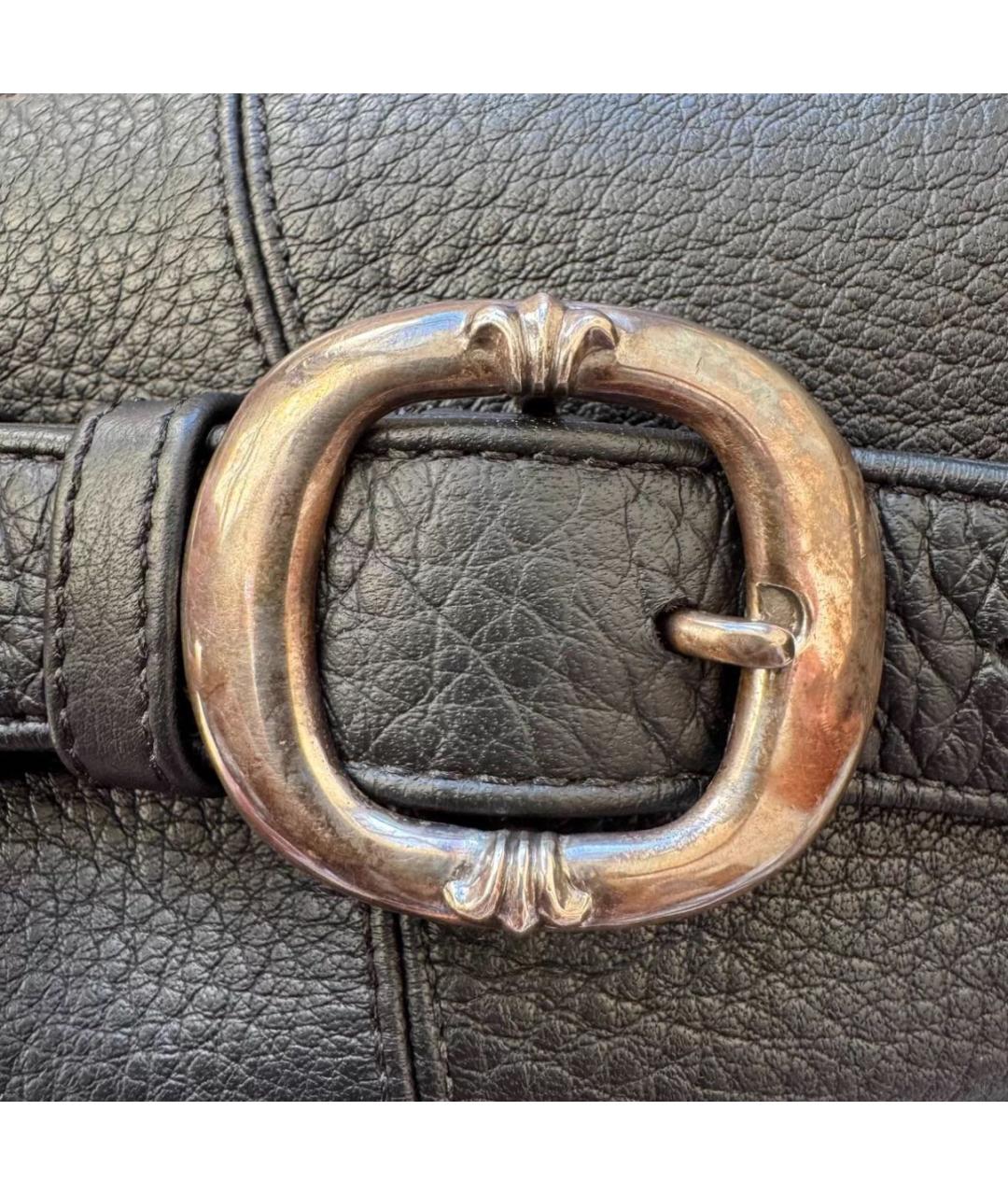 CHROME HEARTS Черная кожаная поясная сумка, фото 6