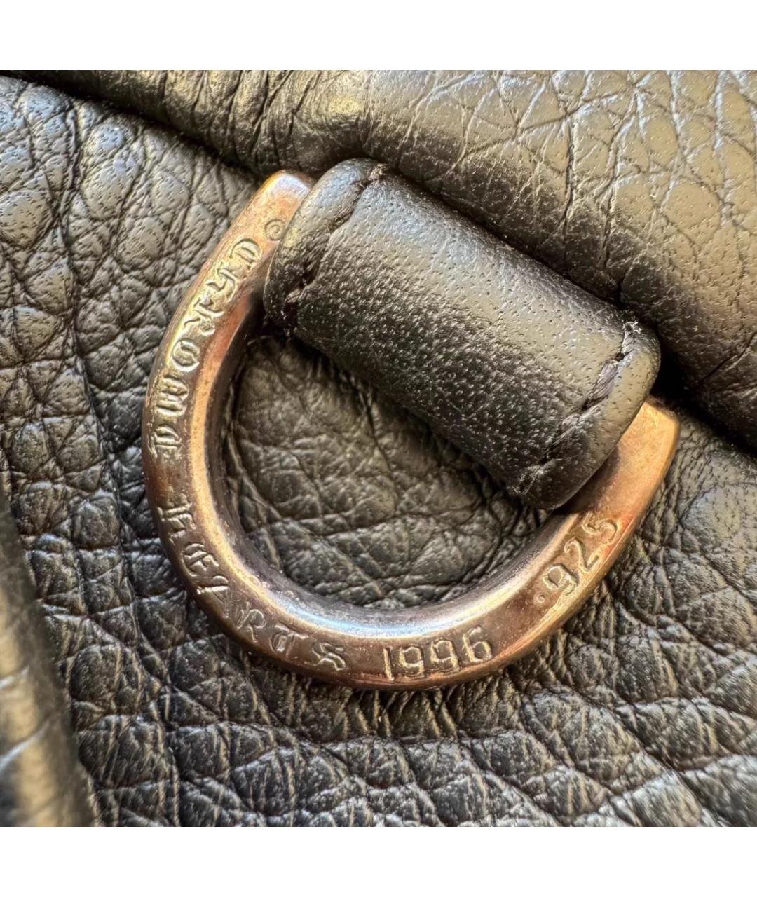 CHROME HEARTS Черная кожаная поясная сумка, фото 5