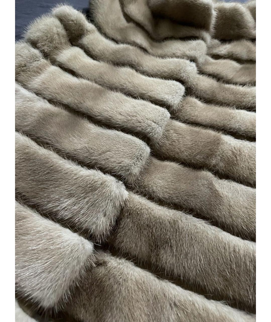 PINKO Бежевый меховой жилет, фото 3