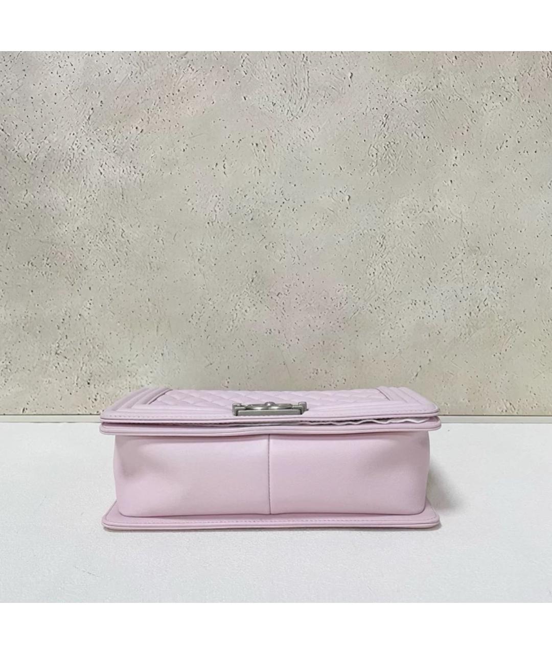 CHANEL Розовая кожаная сумка через плечо, фото 5