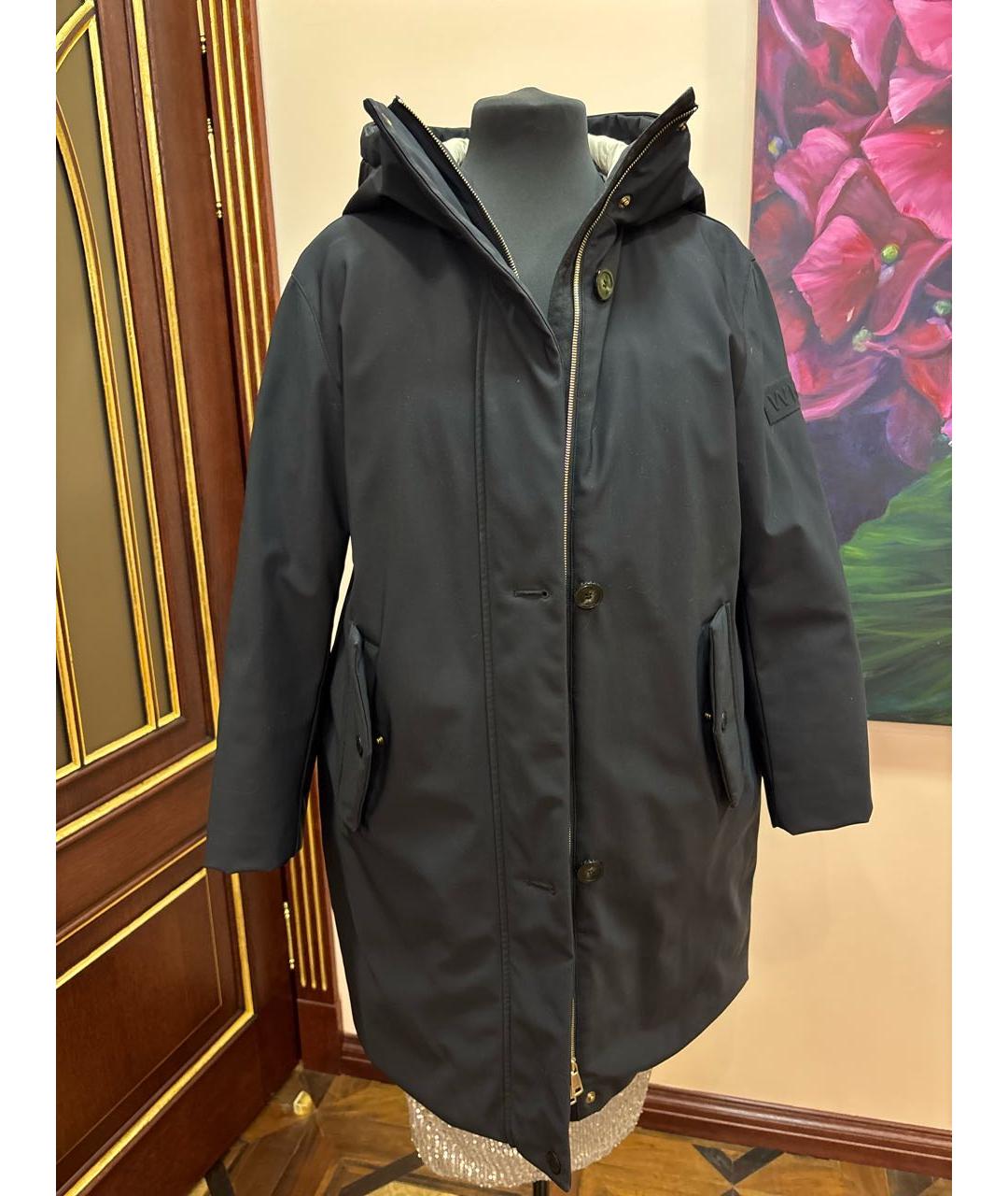 WEEKEND MAX MARA Черный полиамидовый пуховик, фото 6