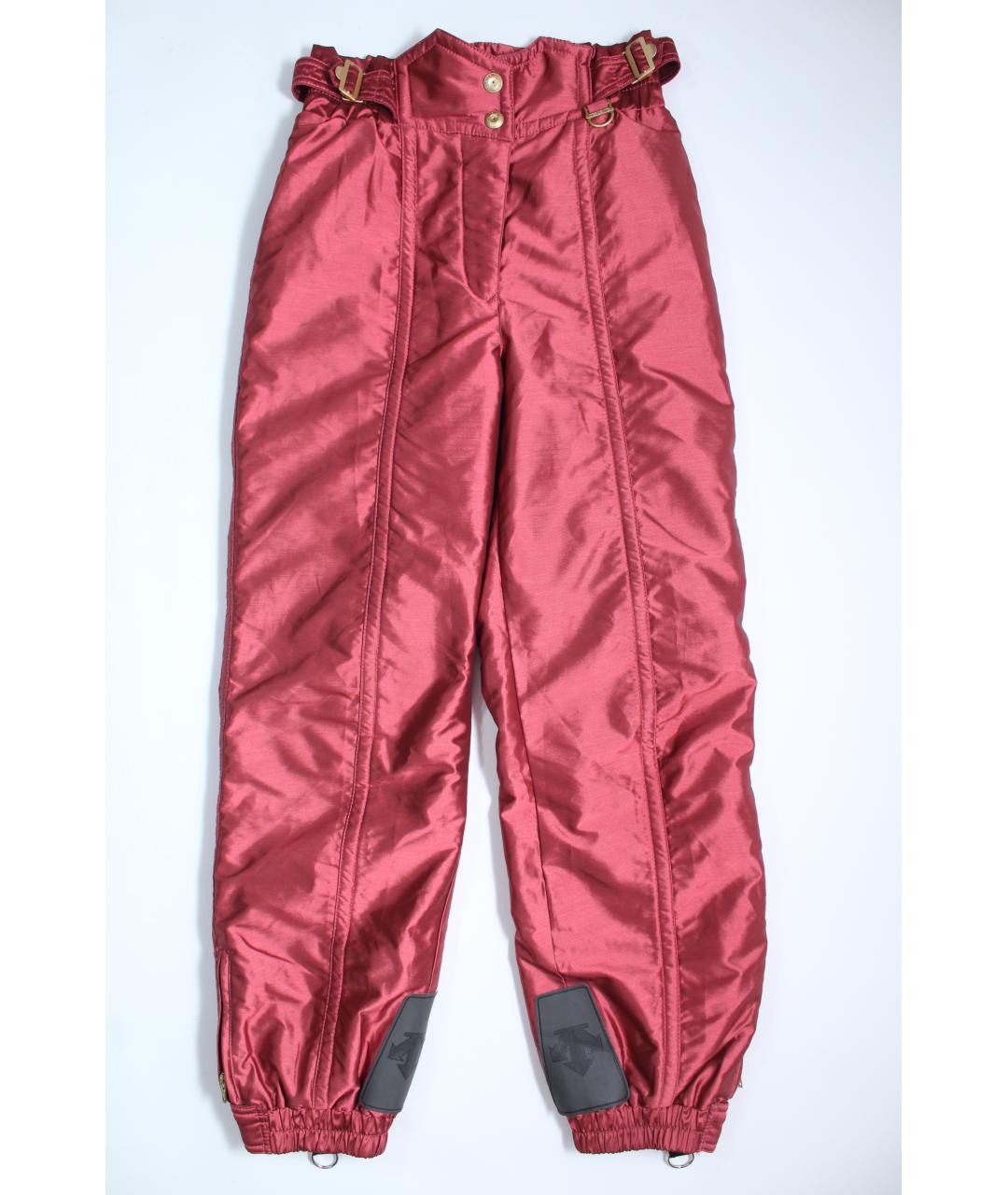 DESCENTE Красные полиэстеровые спортивные брюки и шорты, фото 2