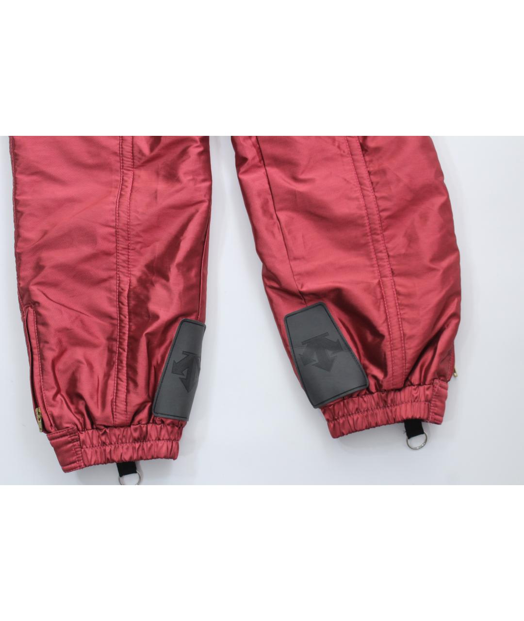 DESCENTE Красные полиэстеровые спортивные брюки и шорты, фото 3