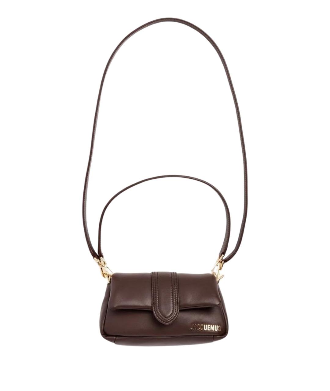 JACQUEMUS Коричневая кожаная сумка через плечо, фото 1