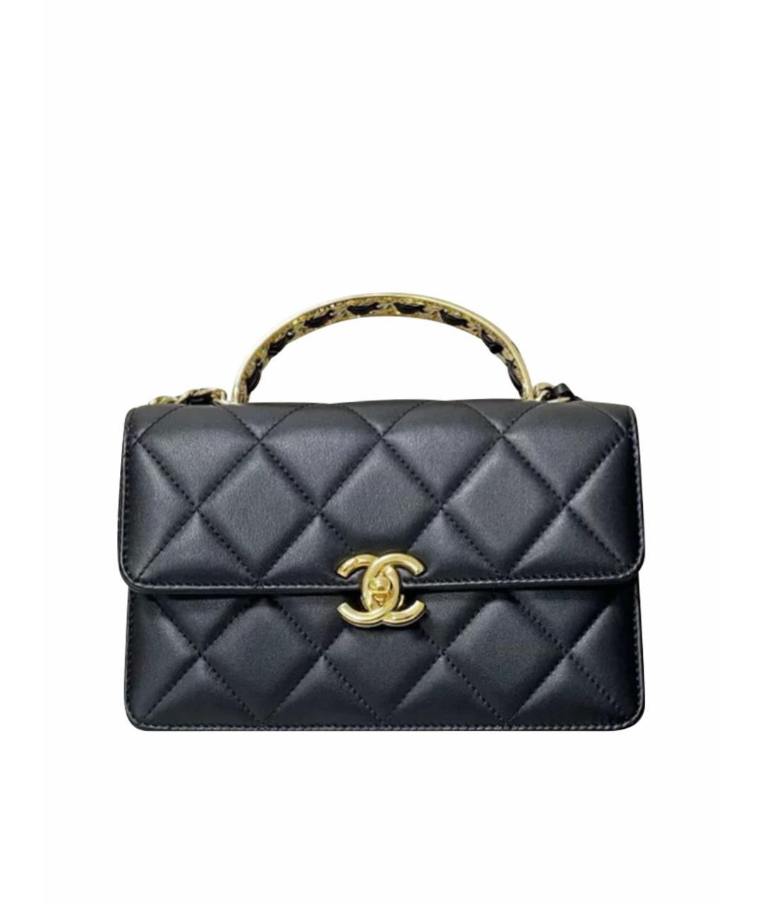 CHANEL Черная кожаная сумка через плечо, фото 1