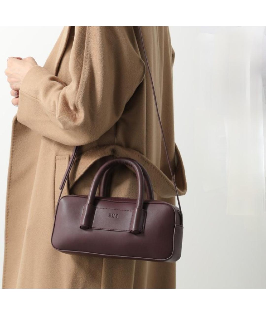 MAX MARA Бордовая сумка через плечо из искусственной кожи, фото 3