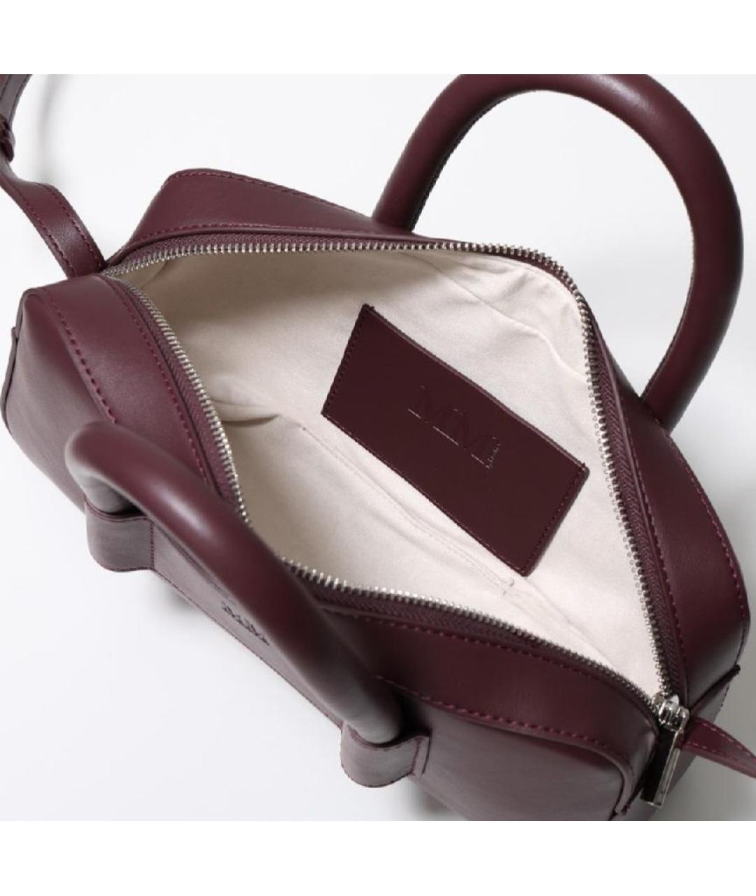 MAX MARA Бордовая сумка через плечо из искусственной кожи, фото 2