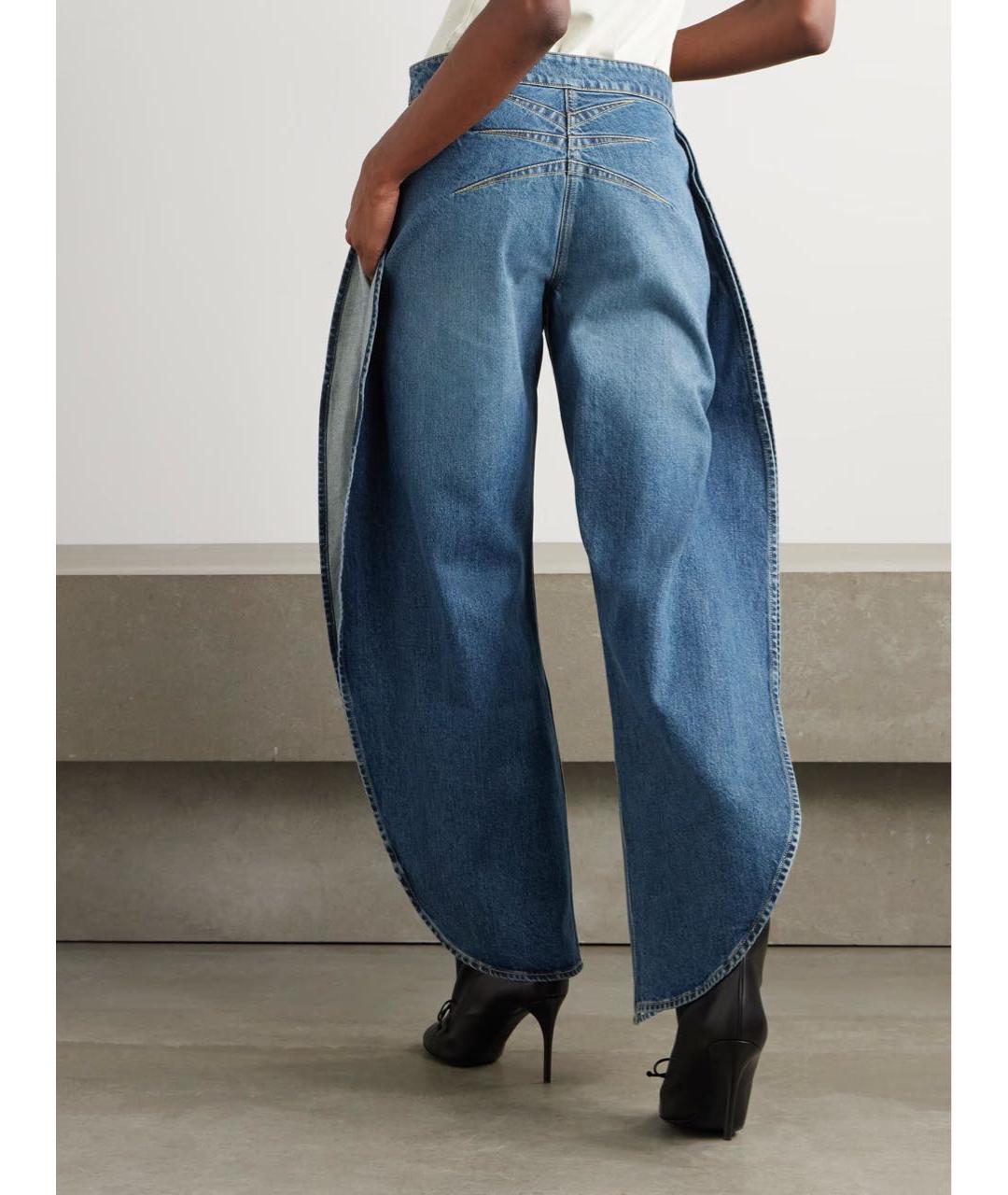 ALAIA Голубые хлопковые прямые джинсы, фото 8