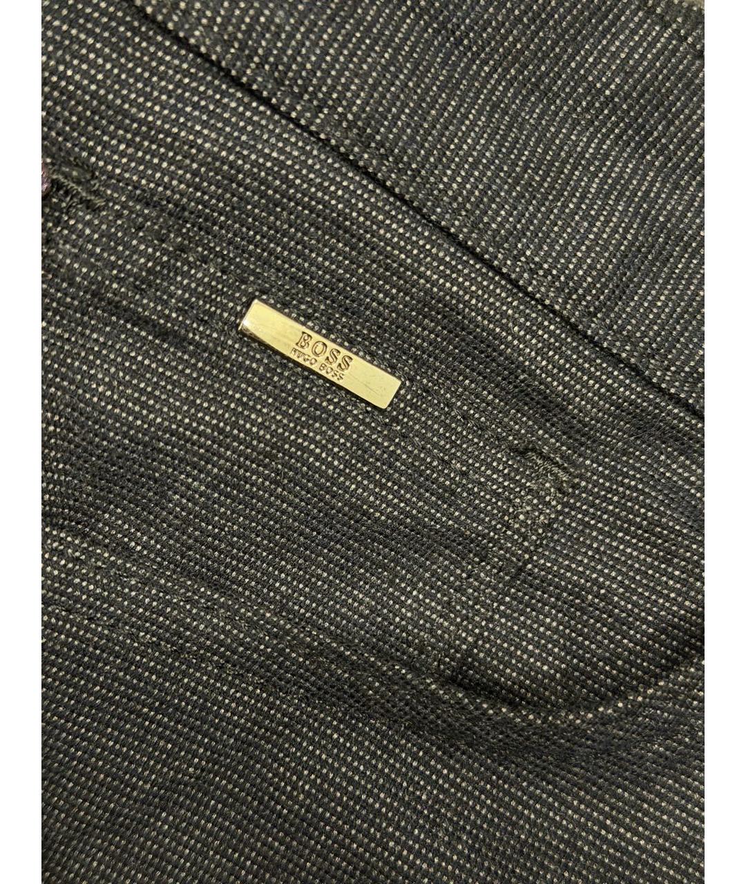 HUGO BOSS Темно-синие полиэстеровые повседневные брюки, фото 4