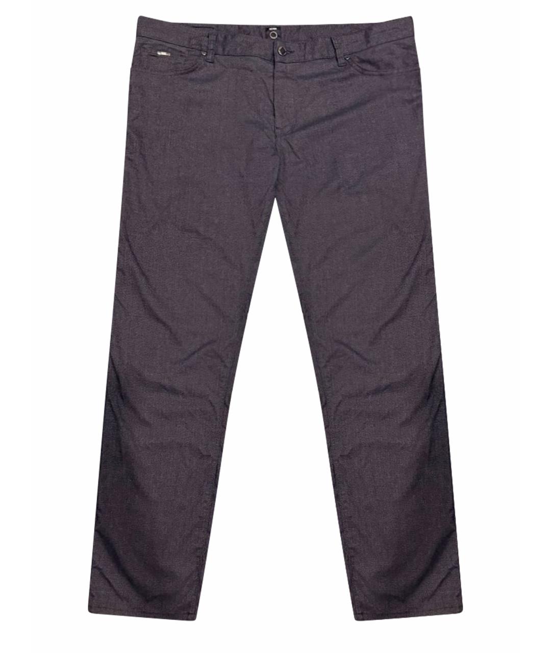 HUGO BOSS Темно-синие полиэстеровые повседневные брюки, фото 1