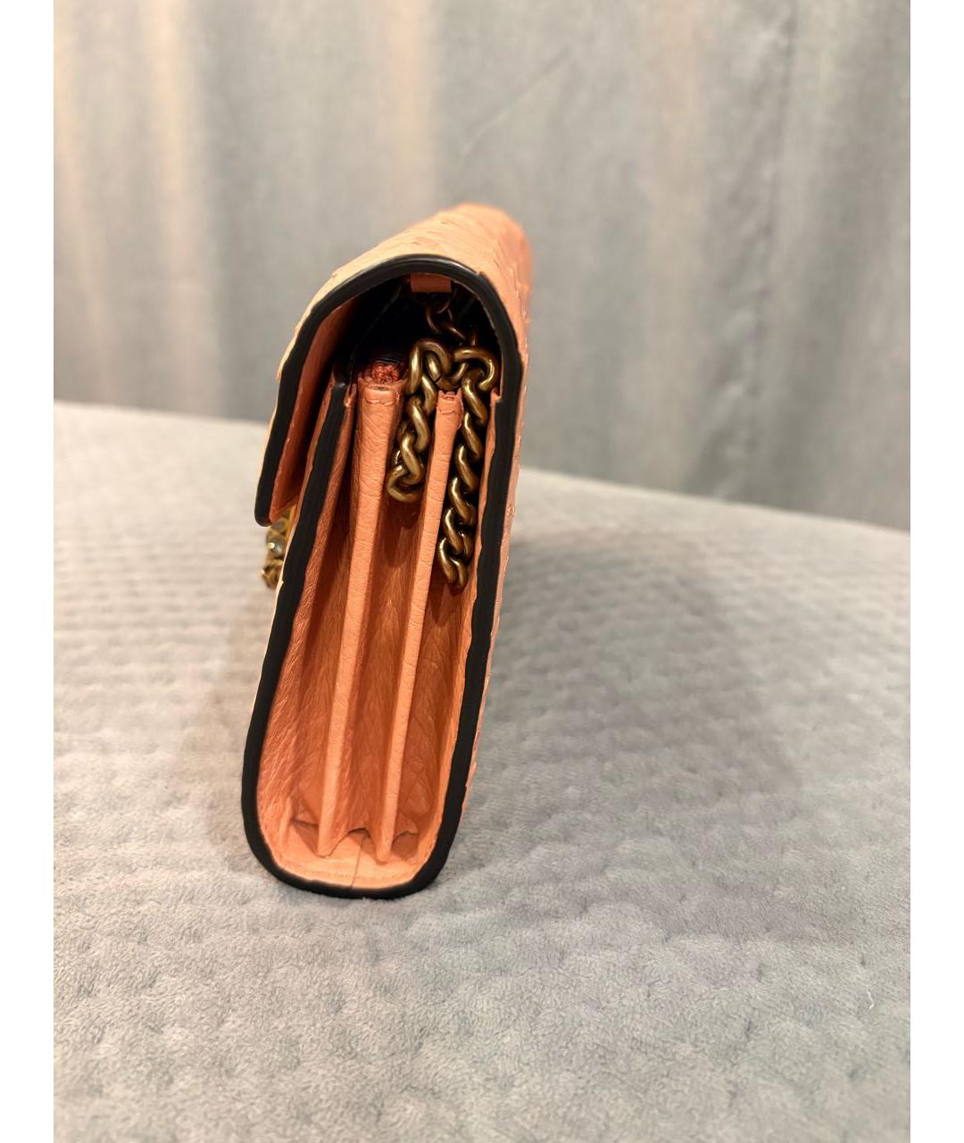 GUCCI Коралловая сумка через плечо из экзотической кожи, фото 3