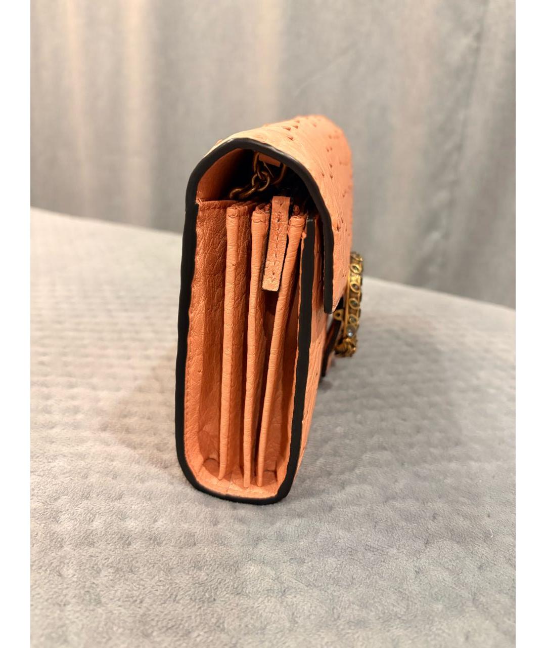 GUCCI Коралловая сумка через плечо из экзотической кожи, фото 2