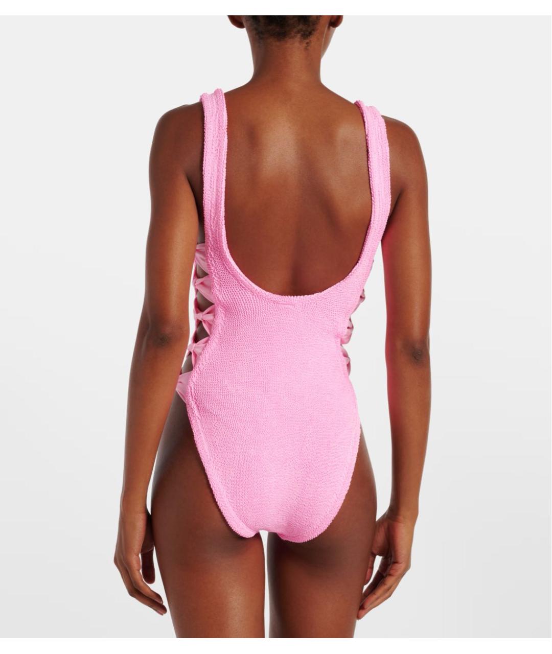 HUNZA G Розовый купальник, фото 4