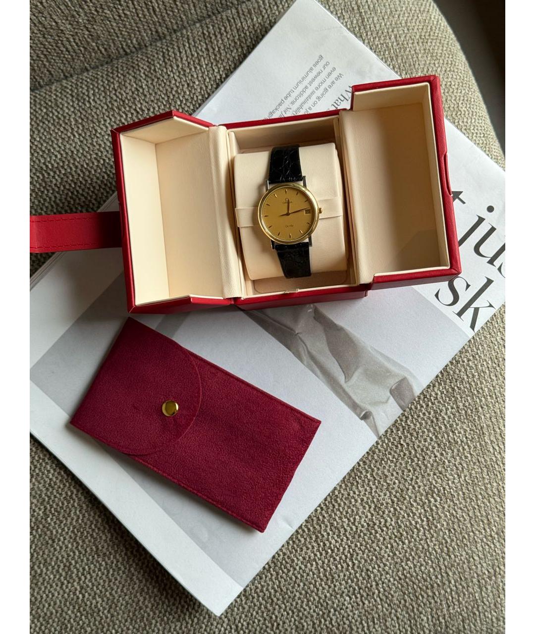 OMEGA Золотые позолоченные часы, фото 4