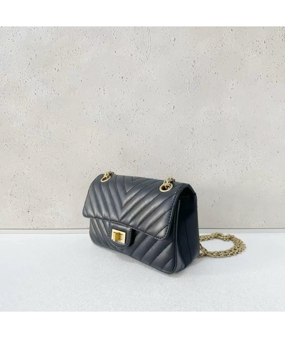 CHANEL Черная кожаная сумка через плечо, фото 4